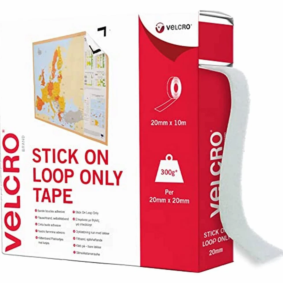 VELCRO Brand Nastro femmina adesivo 20mm x 10m Bianco