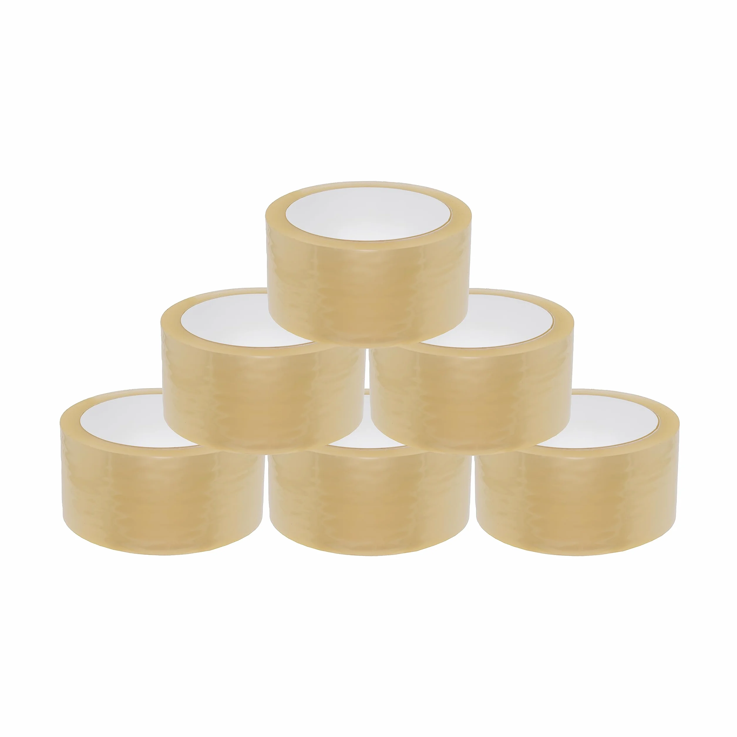 BIGtec 6 rotoli di nastro adesivo per pacchetti, nastro da imballaggio, nastro di cartone standard 66 m x 48 mm, trasparente, materiale da imballaggio per pacchi e cartone