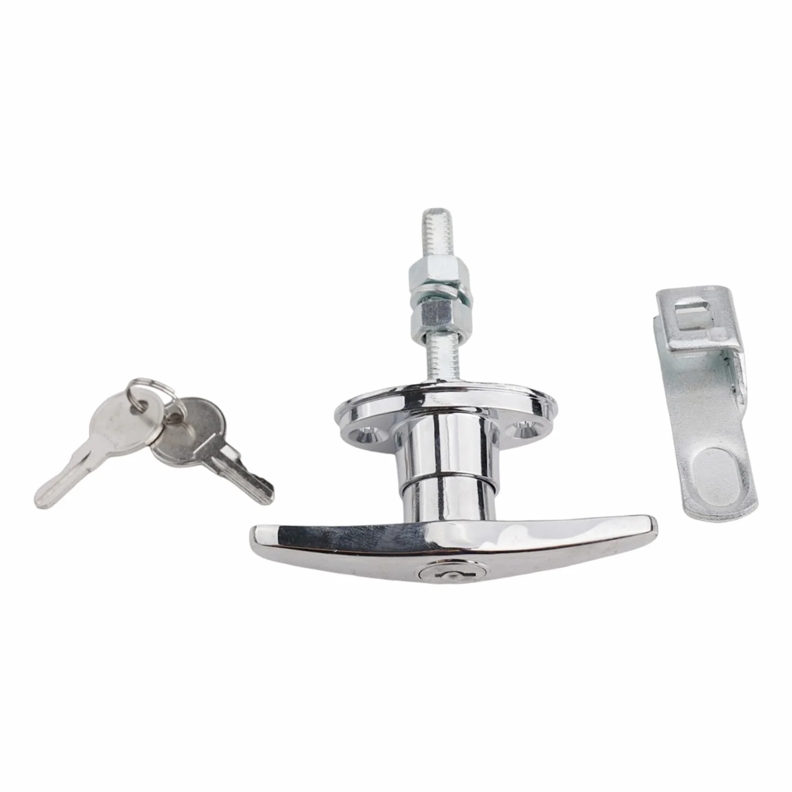 Kit di bloccaggio con maniglia a T in lega di zinco con chiavi, kit di bloccaggio con maniglia a T per camion/camper/porta del garage, sicuro per attacco del tappo del camion, serratura resistente