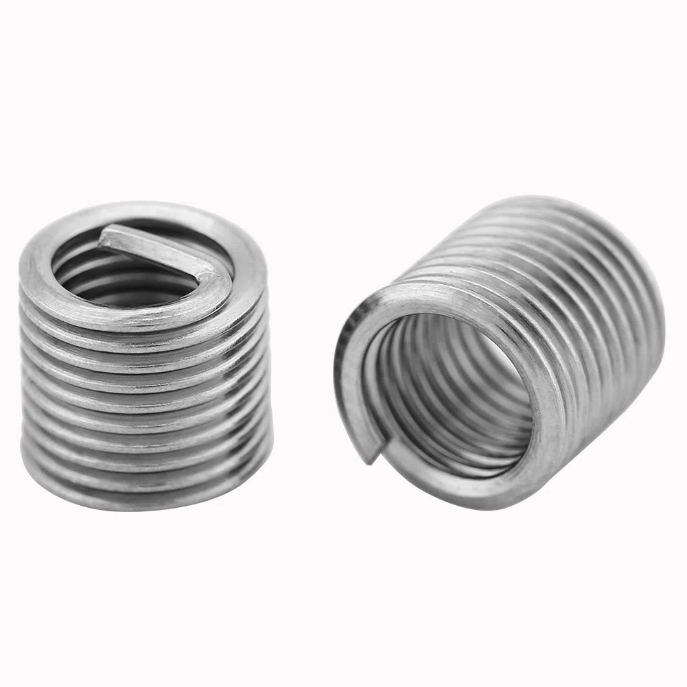 Set di 100 Inserti Filettati in Acciaio Inox 304, M5 x 0,8 x 2D, per Riparazione Filettatura