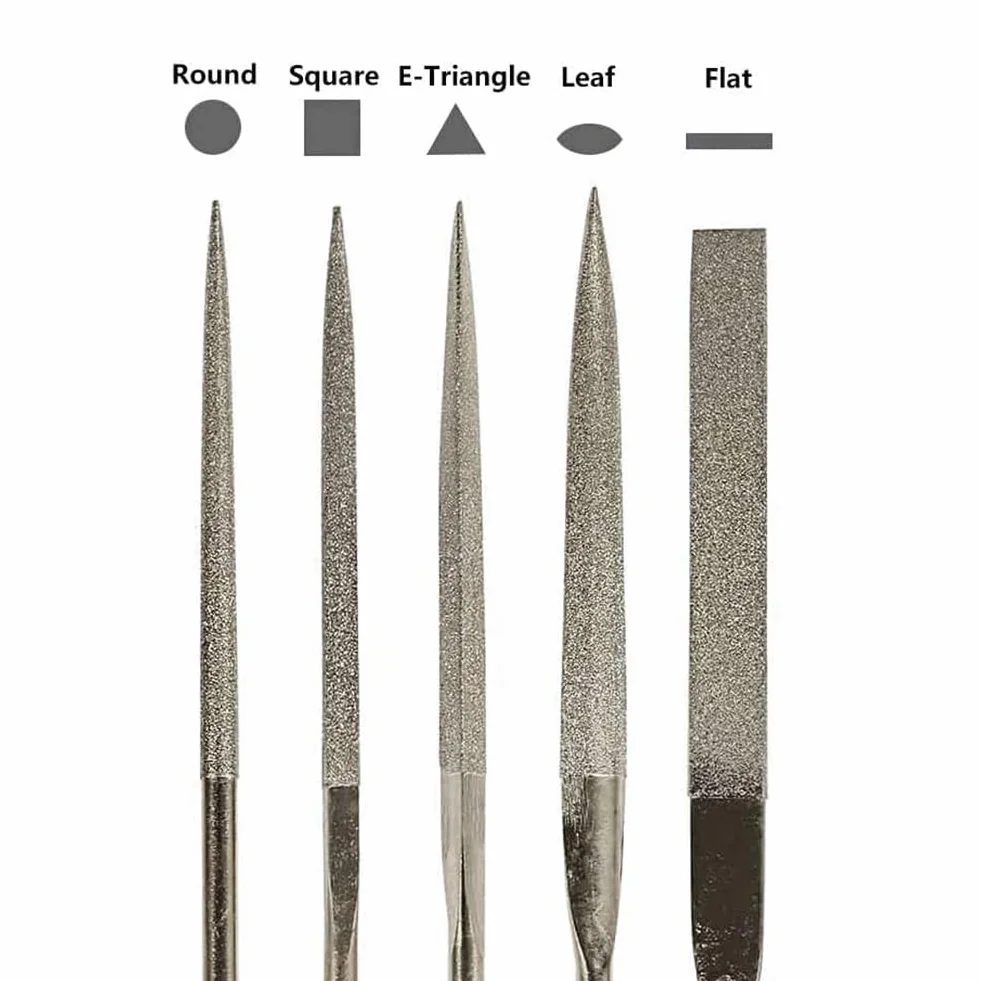 Lime Diamantate, Set di Lime diamantate, 5 Pezzi Set di Lime e Raspe per Legno, Lime Ad Ago Diamantate Set, Lima Diamantata Set, Mini Lime con Aghi Diamantati, Mini Diamond Files