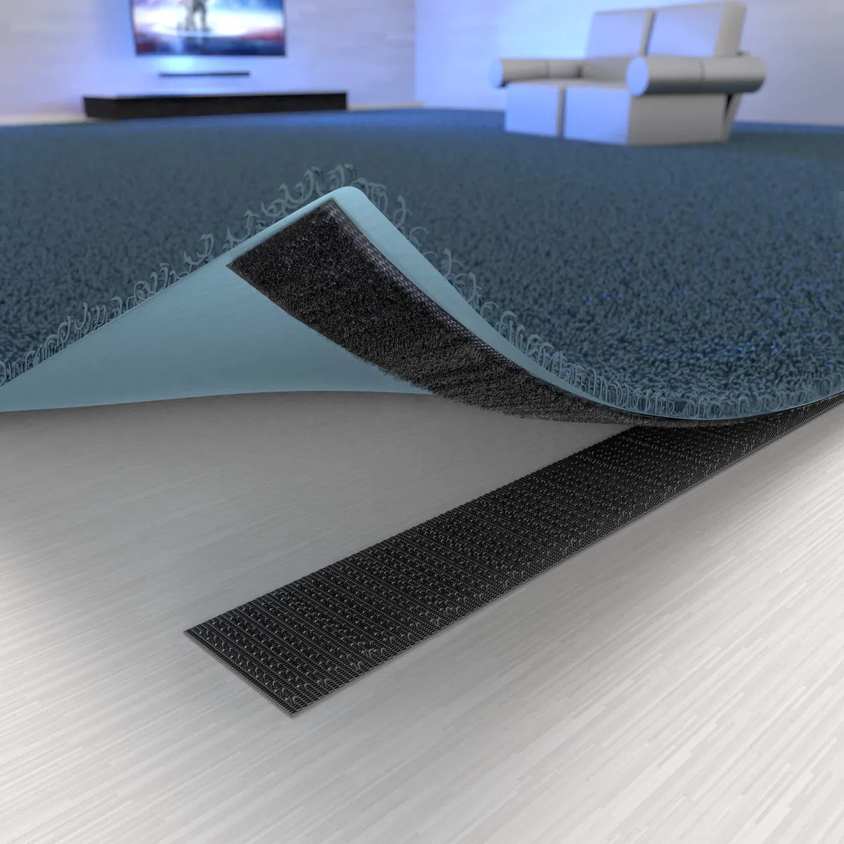 KabelDirekt – Nastro a strappo autoadesivo – 20 mm x 5 m (nastro a strappo, nero)