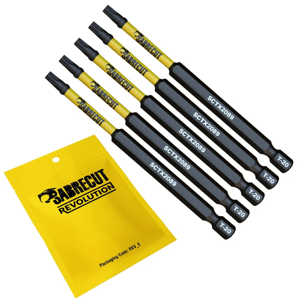 5 x SabreCut SCTX2089_5 89 mm T20 TX20 Set di punte per cacciavite a impatto magnetico Torx Heavy Duty compatibile con Dewalt Milwaukee Bosch Makita e altro